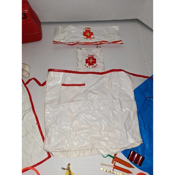 Antique 1940's Transogram Children's Play Nurse Kit Uniform Pretend Extra's Rare - Picture 8 of 12